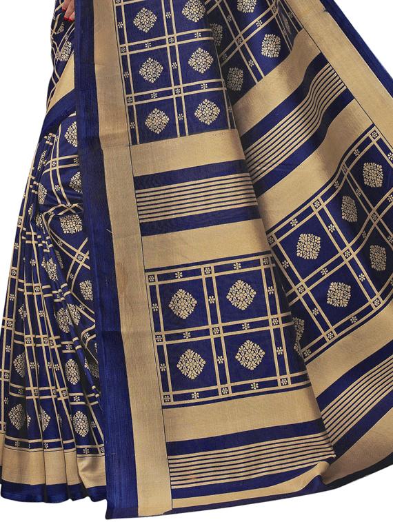 floral printed saree with blouse - 15729613 - Zoom Image - 4