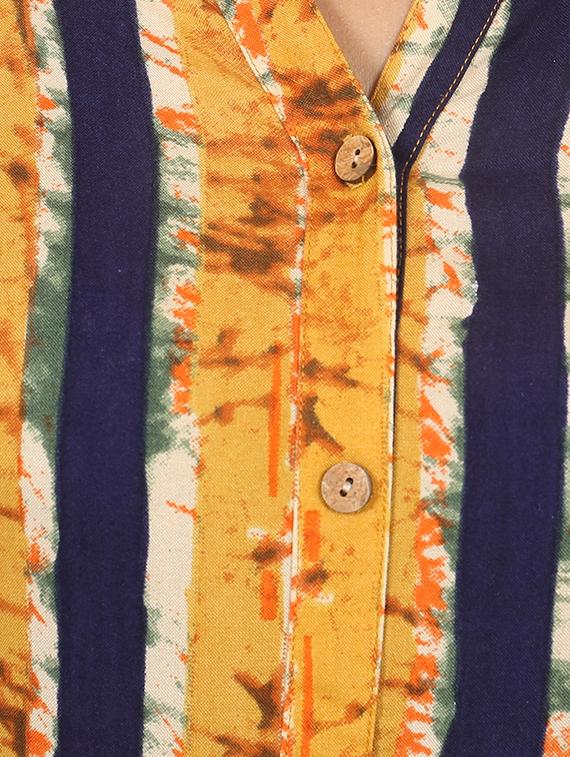 Stripes straight kurta - 15729636 - Zoom Image - 4