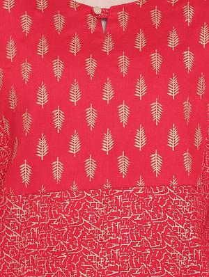 Foil printed kurta with palazzo set - 15729804 - Standard Image - 4