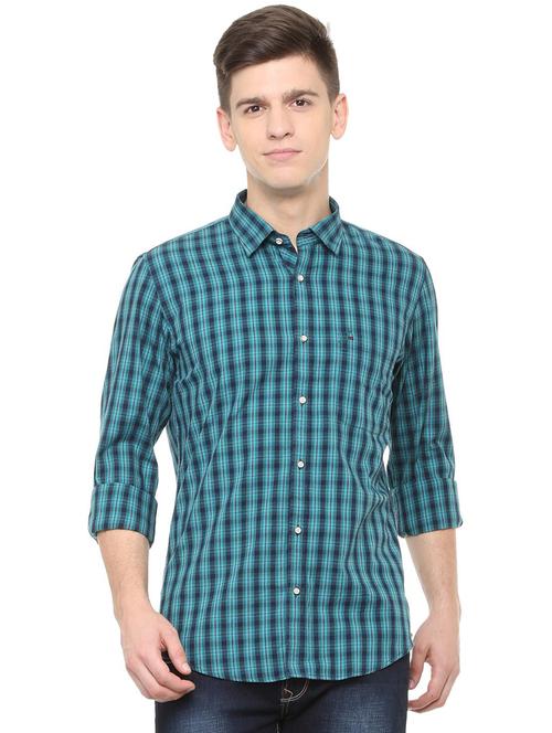 blue cotton casual shirt - 15729827 - Standard Image - 1