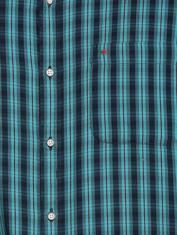 blue cotton casual shirt - 15729827 - Zoom Image - 4