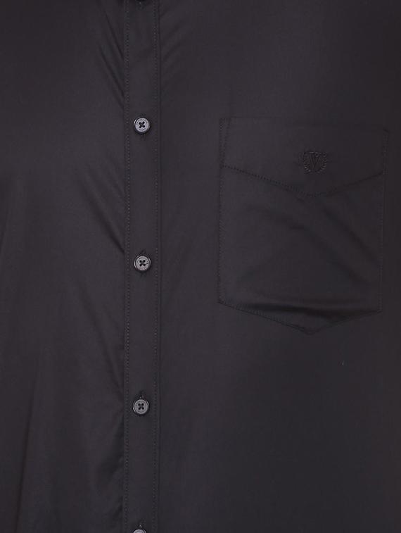 black cotton blend casual shirt - 15729835 - Zoom Image - 4