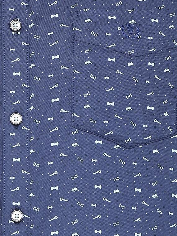 blue cotton casual shirt - 15729842 - Zoom Image - 4