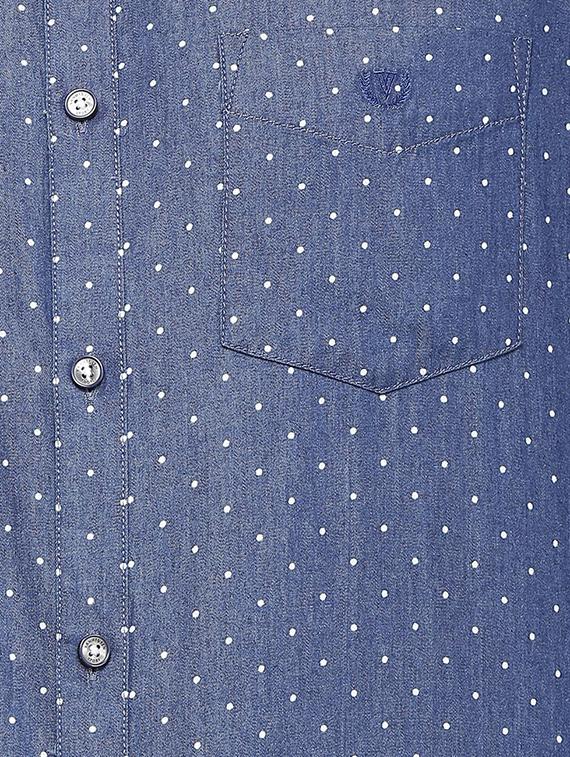 blue cotton casual shirt - 15729843 - Zoom Image - 4