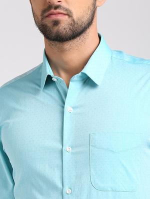 blue cotton formal shirt - 15729845 - Standard Image - 4