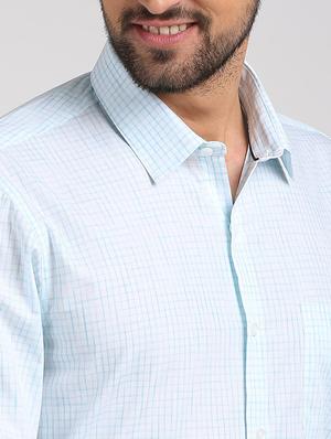 blue cotton formal shirt - 15729849 - Standard Image - 4