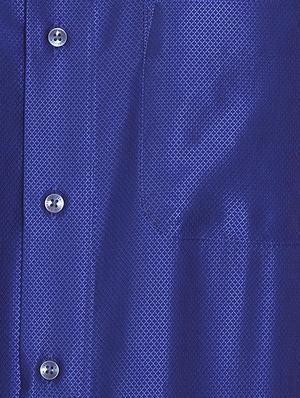 blue cotton blend formal shirt - 15729857 - Standard Image - 4
