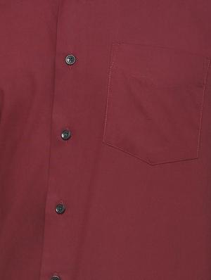 maroon cotton formal shirt - 15729858 - Standard Image - 4