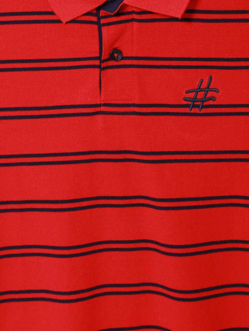 red cotton polo t-shirt - 15729901 - Zoom Image - 4