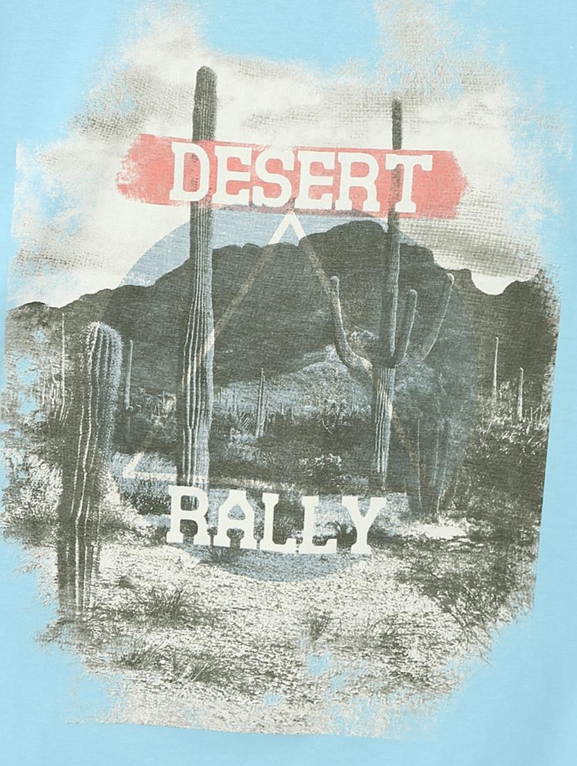 blue cotton front print t-shirt - 15729905 - Zoom Image - 4