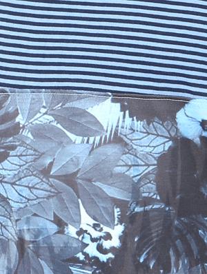 blue cotton blend cut & sew t-shirt - 15729925 - Standard Image - 4
