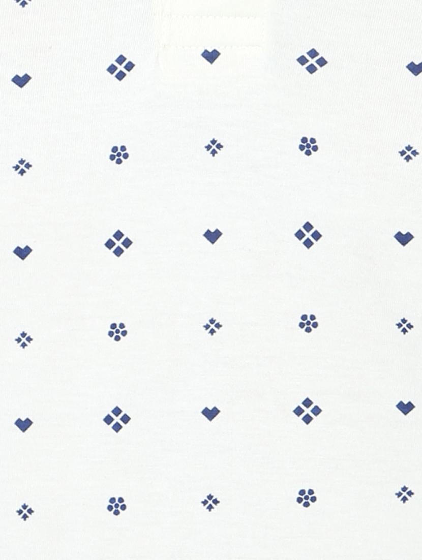 white cotton all over print t-shirt - 15729926 - Zoom Image - 4