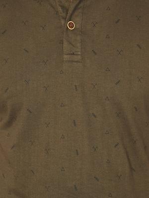 olive green cotton all over print t-shirt - 15729928 - Standard Image - 4