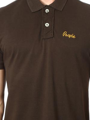 brown cotton polo t-shirt - 15729933 - Standard Image - 4