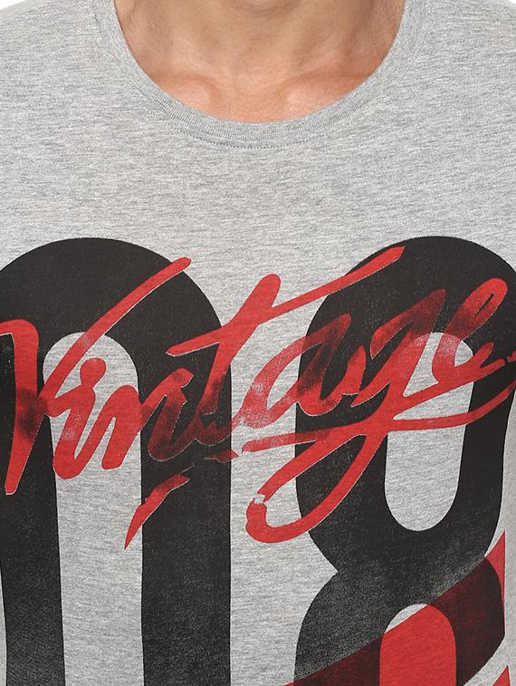 grey cotton front print t-shirt - 15729937 - Zoom Image - 4