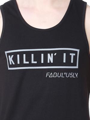 black cotton chest print t-shirt - 15729944 - Standard Image - 4