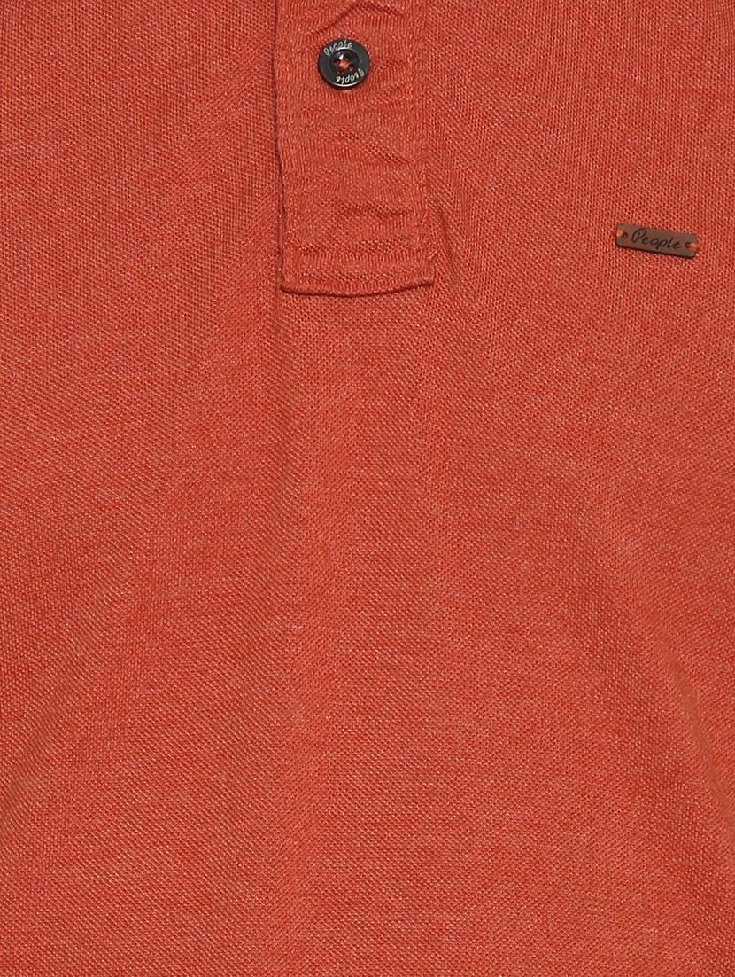brown cotton blend polo t-shirt - 15729958 - Zoom Image - 4