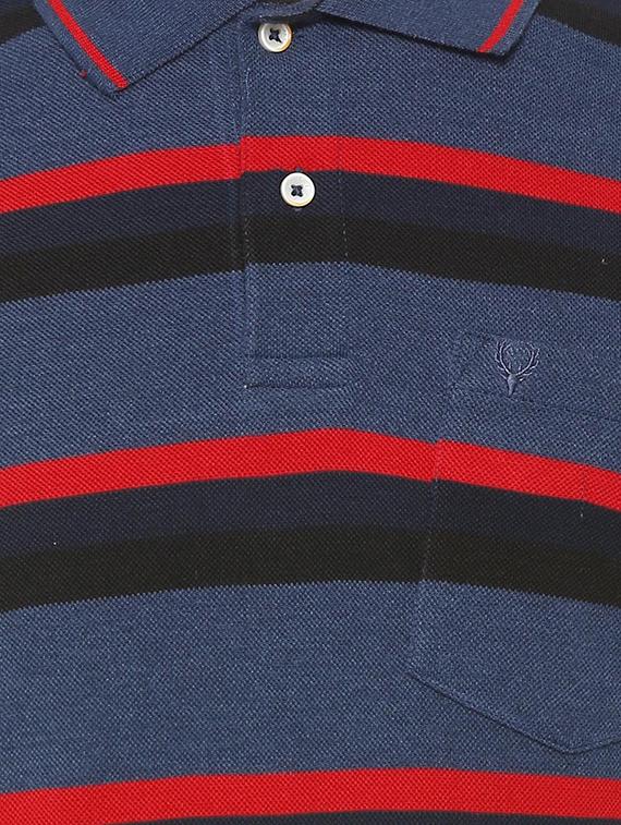 blue cotton blend pocket t-shirt - 15729962 - Zoom Image - 4