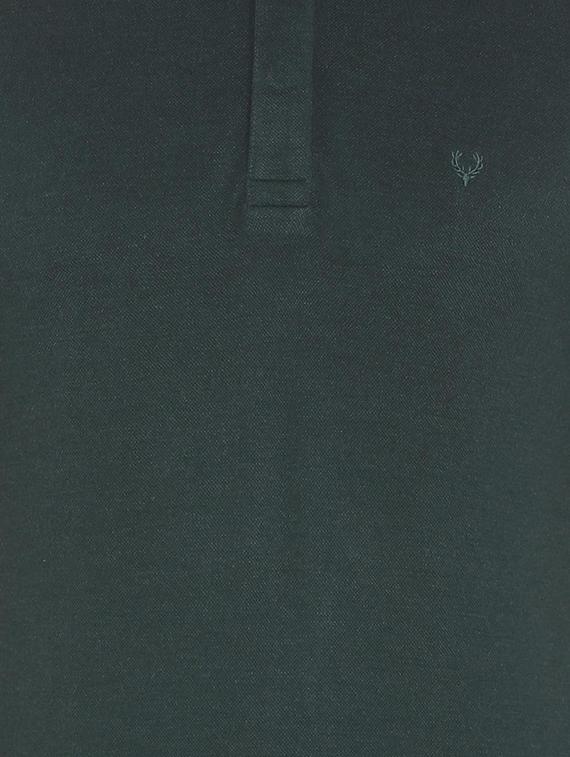 green viscose polo t-shirt - 15729964 - Zoom Image - 4