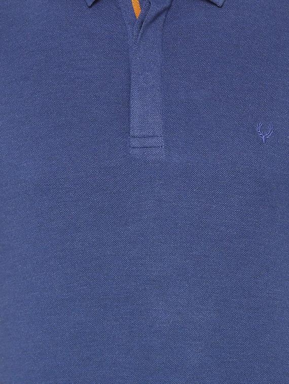 blue cotton polo t-shirt - 15729966 - Zoom Image - 4