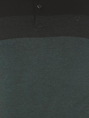 green cotton blend color block t-shirt - 15729967 - Standard Image - 4