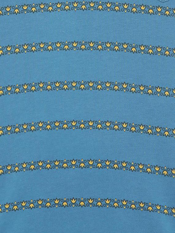 blue cotton blend pocket t-shirt - 15729972 - Zoom Image - 4