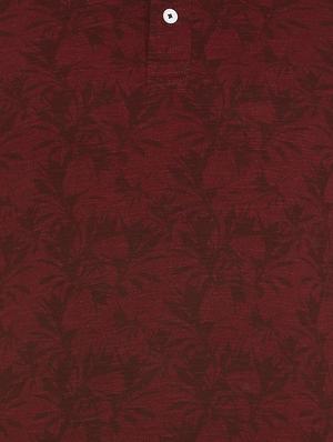 maroon cotton all over print t-shirt - 15729977 - Standard Image - 4
