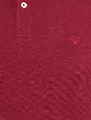 maroon cotton polo t-shirt - 15729984 - Standard Image - 4