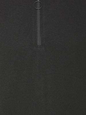black cotton blend collared t-shirt - 15730000 - Standard Image - 4
