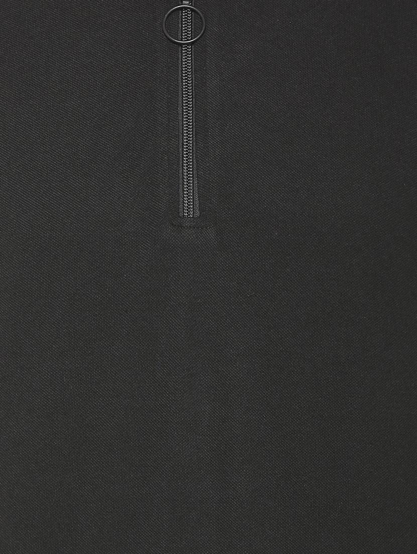 black cotton blend collared t-shirt - 15730000 - Zoom Image - 4