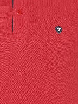 red cotton polo t-shirt - 15730011 - Standard Image - 4