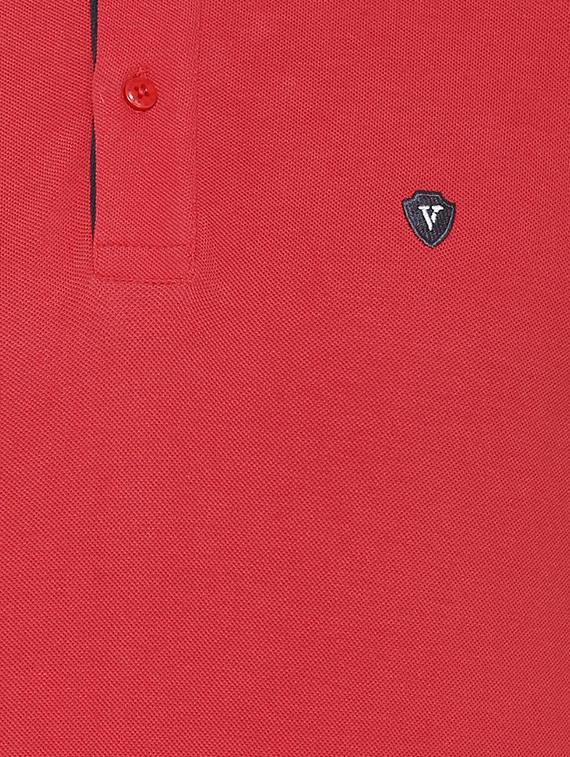 red cotton polo t-shirt - 15730011 - Zoom Image - 4