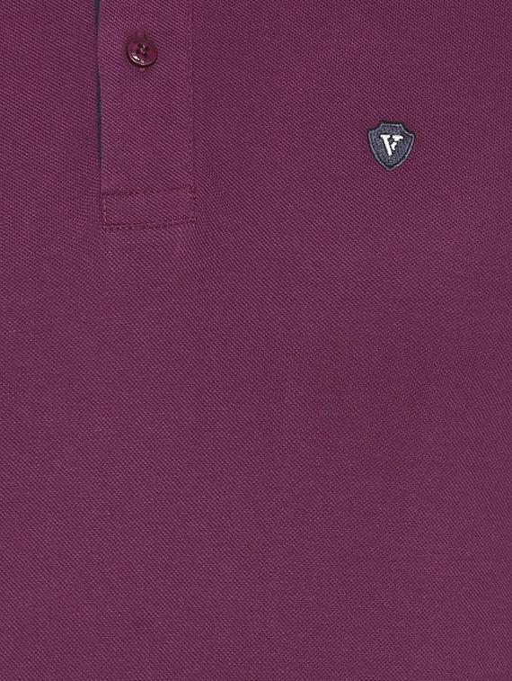 purple cotton polo t-shirt - 15730014 - Zoom Image - 4