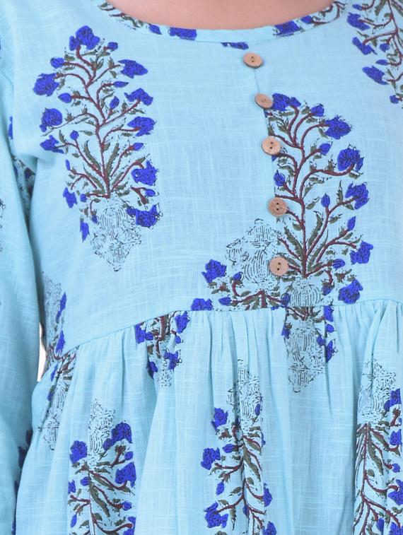 flared printed kurta - 15730288 - Zoom Image - 4