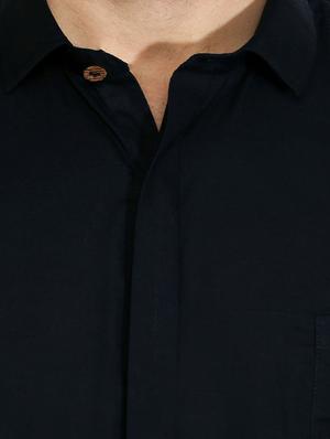 black cotton casual shirt - 15730292 - Standard Image - 4