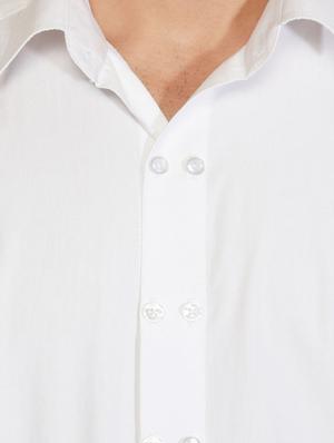 white cotton casual shirt - 15730293 - Standard Image - 4