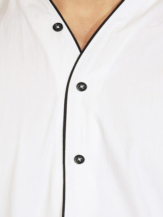 white cotton casual shirt - 15730295 - Zoom Image - 4