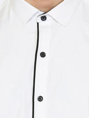 white cotton casual shirt - 15730301 - Standard Image - 4