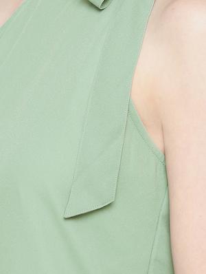 tie up neck a-line dress - 15730312 - Standard Image - 4