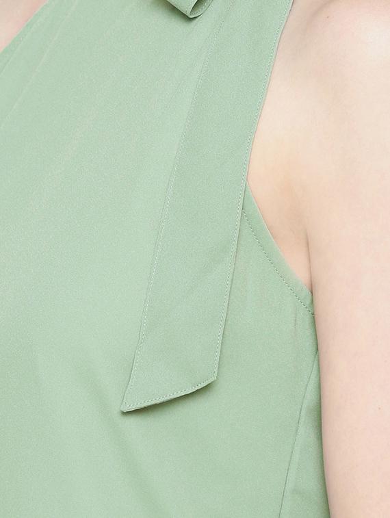 tie up neck a-line dress - 15730312 - Zoom Image - 4