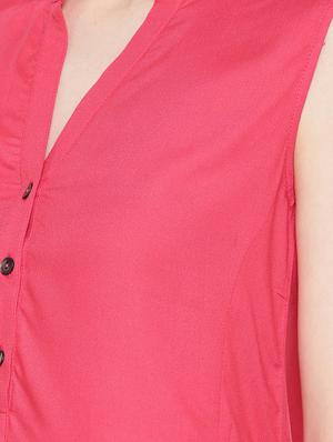 button detail sleeveless tunic - 15730316 - Standard Image - 4