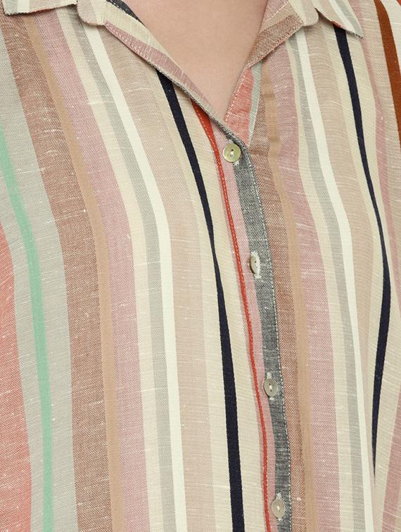 striped asymmetric shirt tunic - 15730319 - Zoom Image - 4