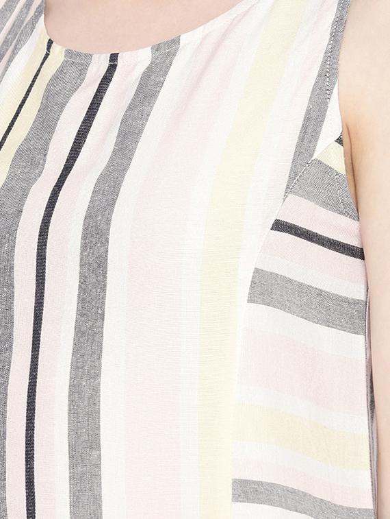 sleeveless striped a-line top - 15730321 - Zoom Image - 4