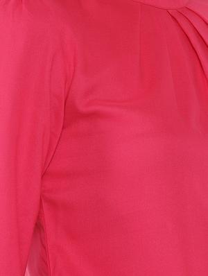 pleated mock neck tunic - 15730331 - Standard Image - 4