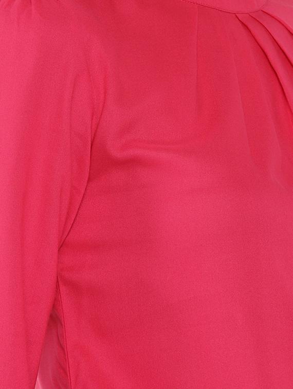 pleated mock neck tunic - 15730331 - Zoom Image - 4