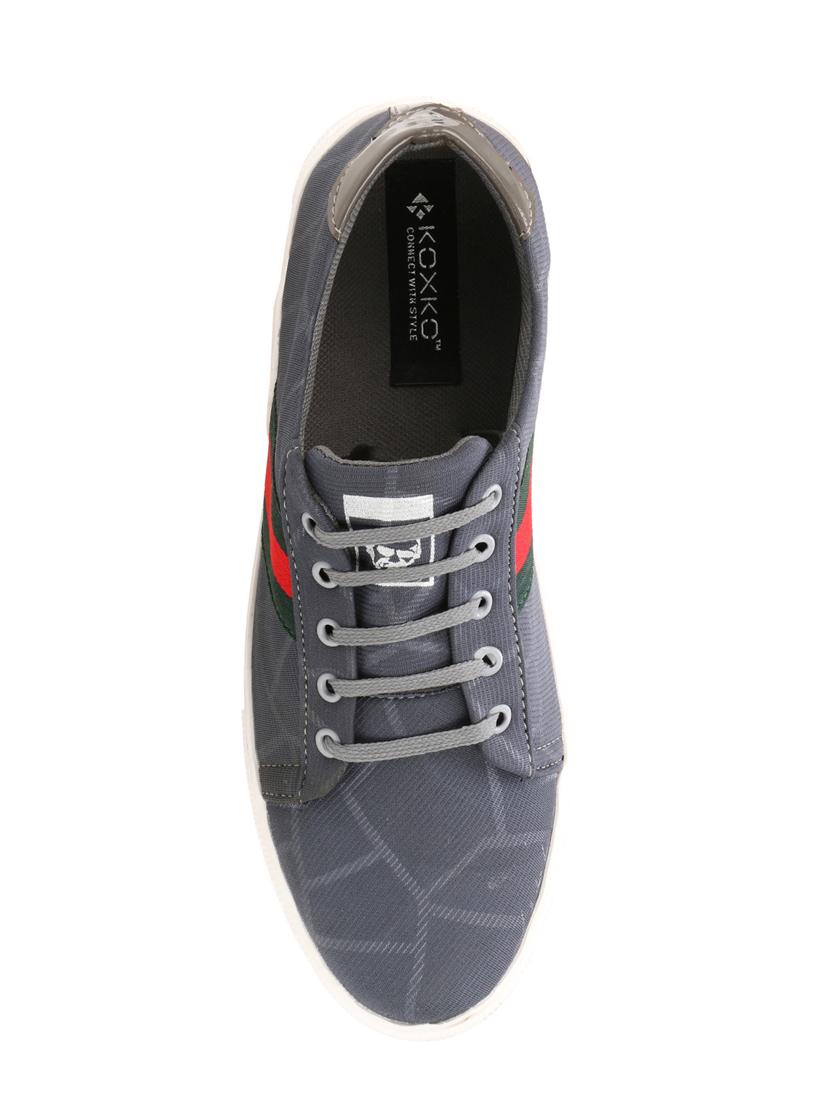 grey canvas lace up sneakers - 15730353 - Zoom Image - 4