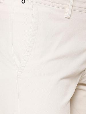 white cotton blend chinos - 15730830 - Standard Image - 4