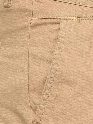 brown cotton blend chinos - 15730838 - Standard Image - 4