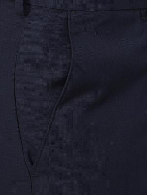 navy blue polyester blend flat front formal trouser - 15730842 - Standard Image - 4