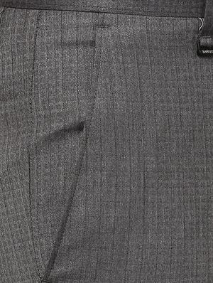 grey polyester blend flat front formal trouser - 15730843 - Standard Image - 4